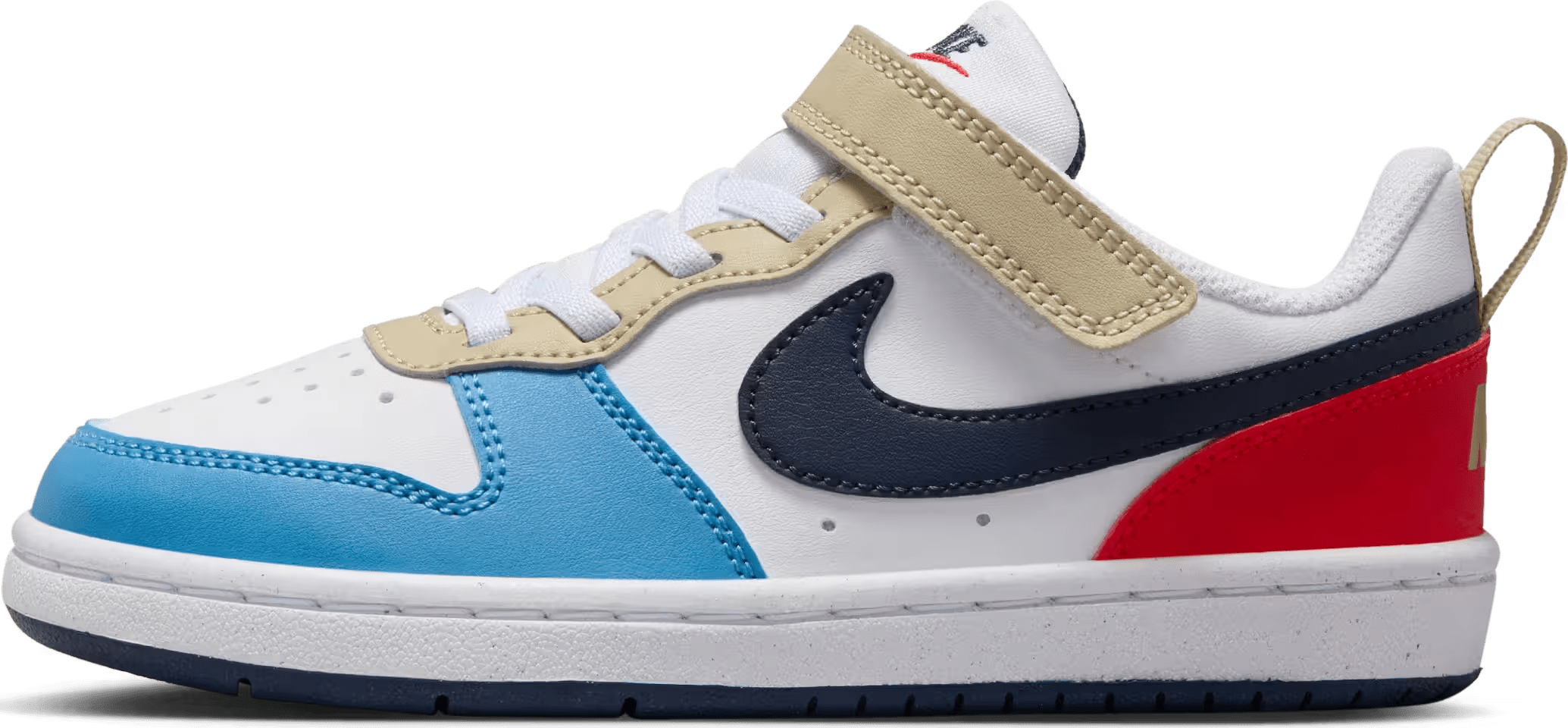 Nike Court Borough Low Recraft White Thunder Blue Light Crimson (PS)