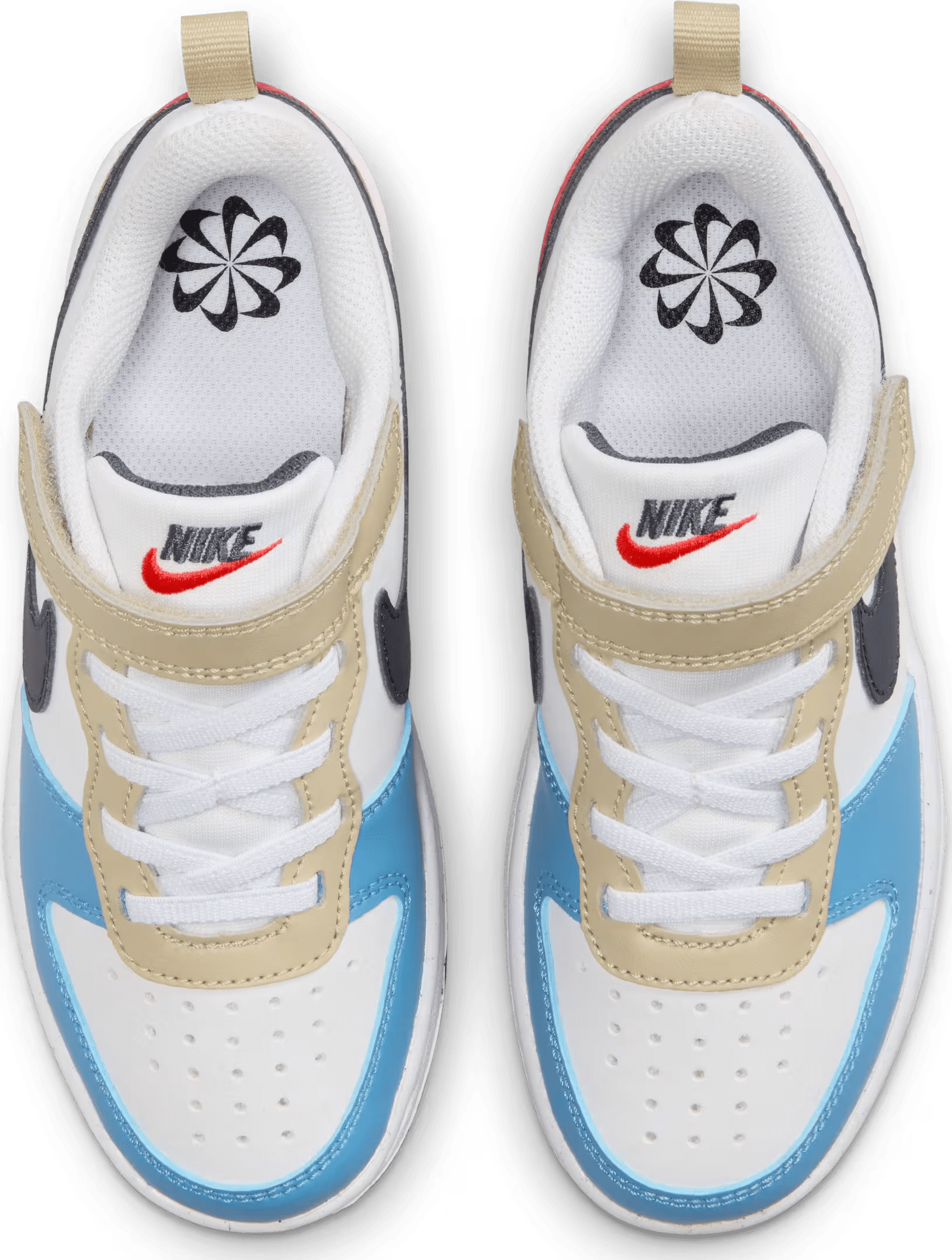 Nike Court Borough Low Recraft White Thunder Blue Light Crimson (PS)