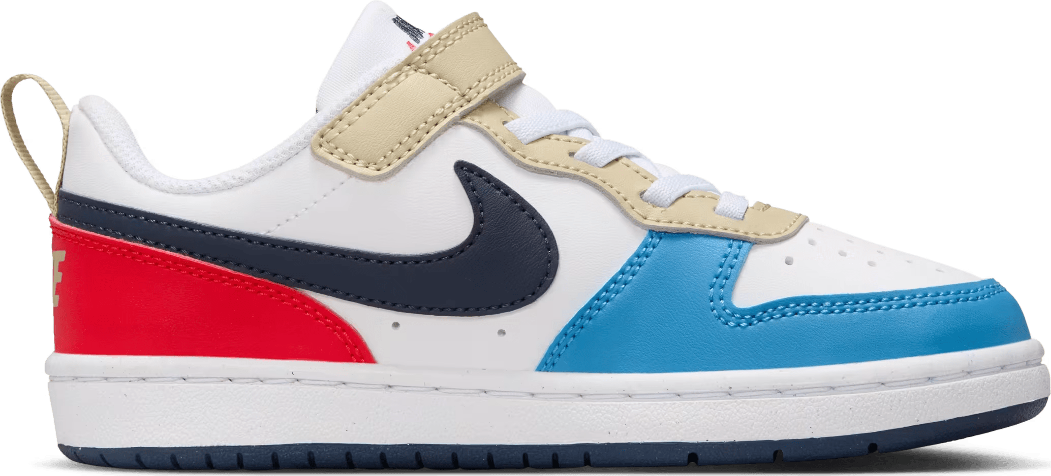 Nike Court Borough Low Recraft White Thunder Blue Light Crimson (PS)