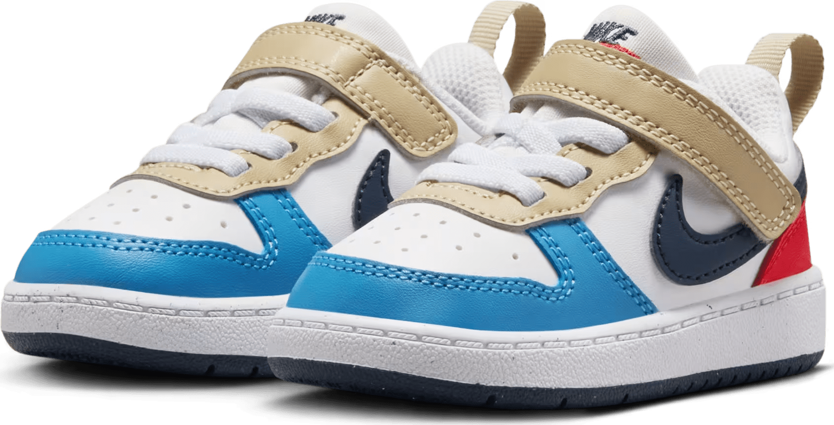Nike Court Borough Low Recraft White Thunder Blue Light Crimson (TD)
