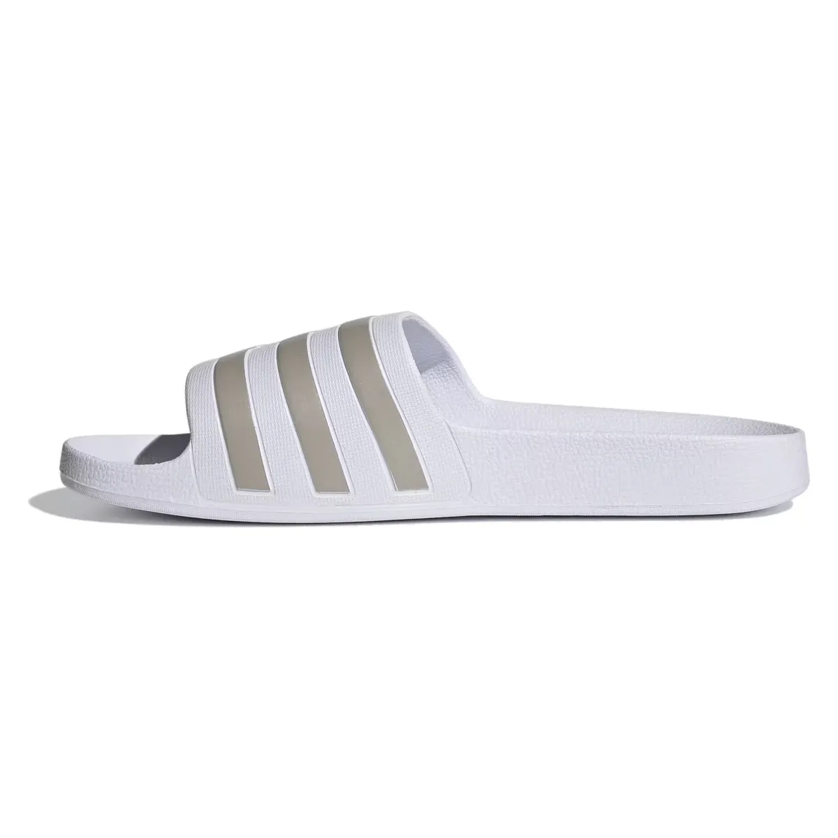 adidas Adilette Aqua Slides Cloud White Platinum Metallic
