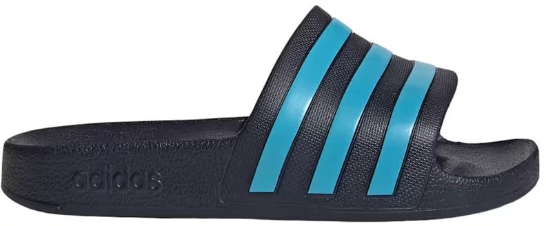 adidas Adilette Aqua Slides Legend Ink Bright Cyan