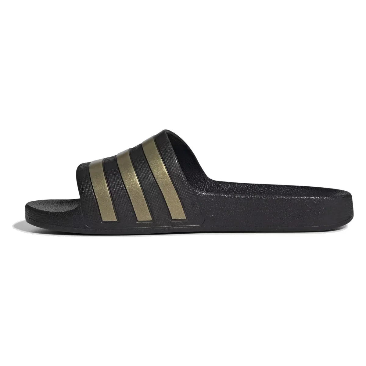 adidas Adilette Aqua Slides Core Black Gold Metallic
