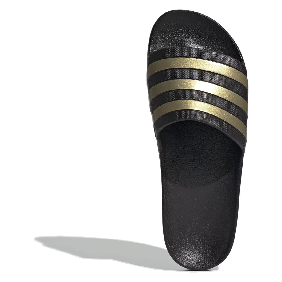 adidas Adilette Aqua Slides Core Black Gold Metallic