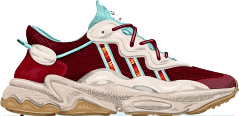 Adidas ozweego maroon deals