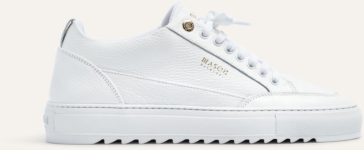 Mason Garments Mason Garments Men's and Women's Trainer Leather Tia Squali White