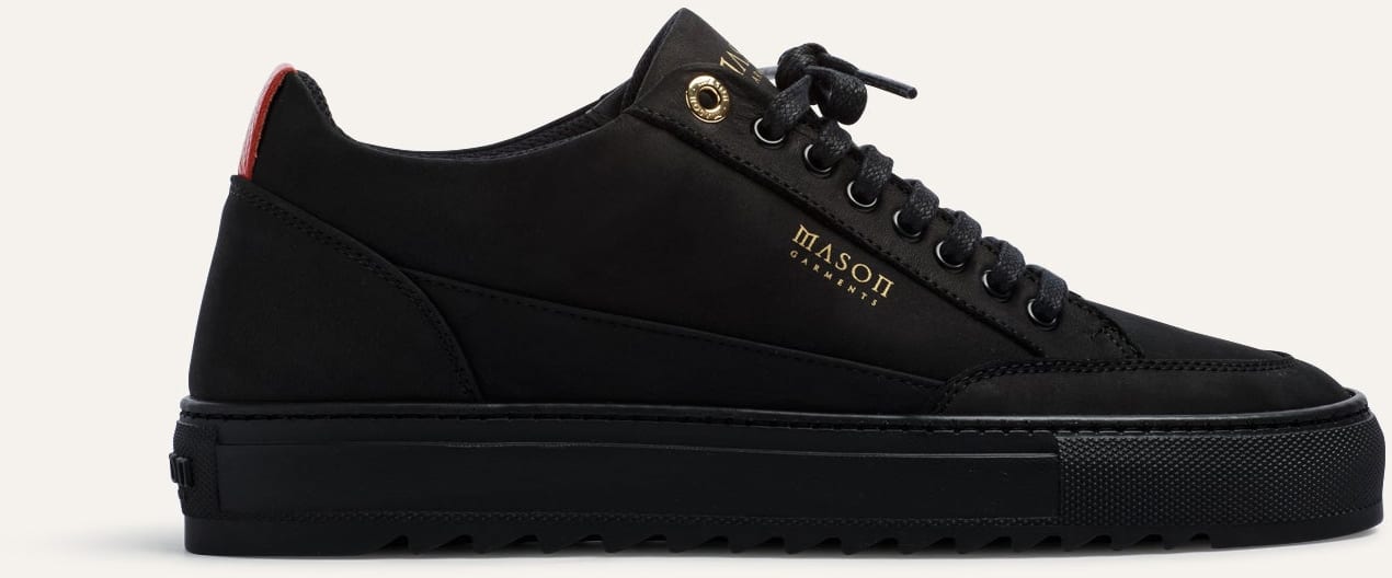 Mason Garments Mason Garments Men's and Women's Trainer Nubuck Tia All Black