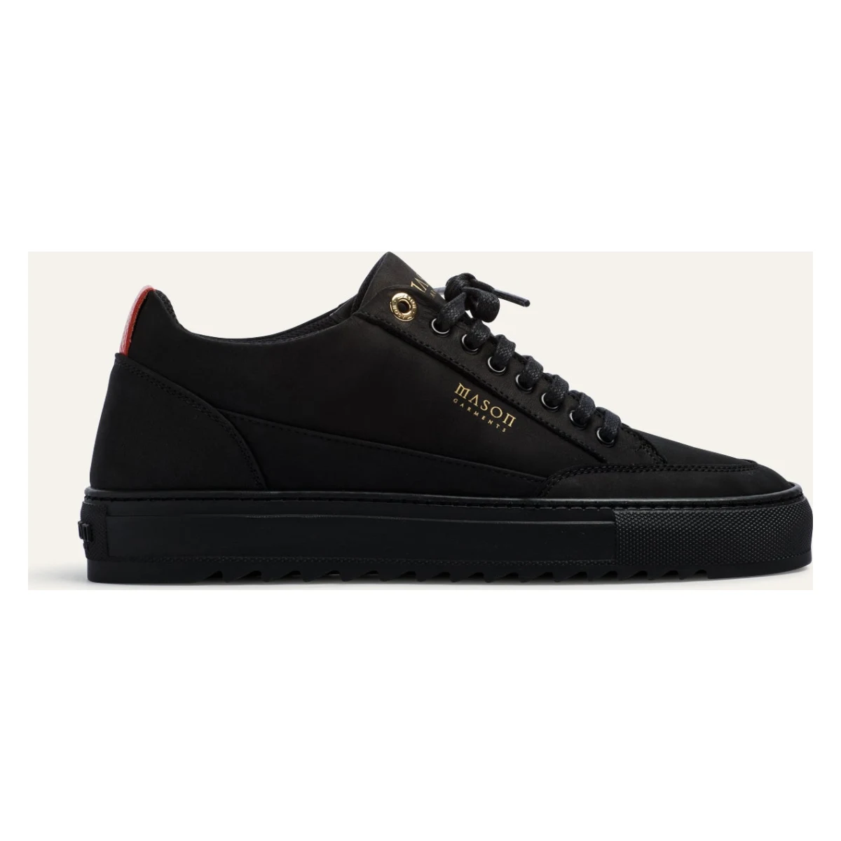 Mason Garments Mason Garments Men's and Women's Trainer Nubuck Tia All Black