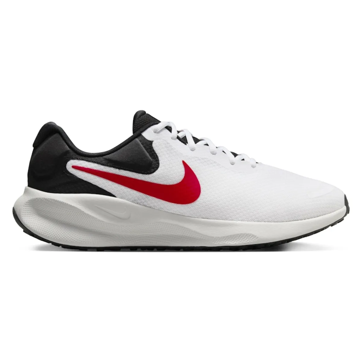 Nike Revolution 7 White Black Photon Dust Fire Red