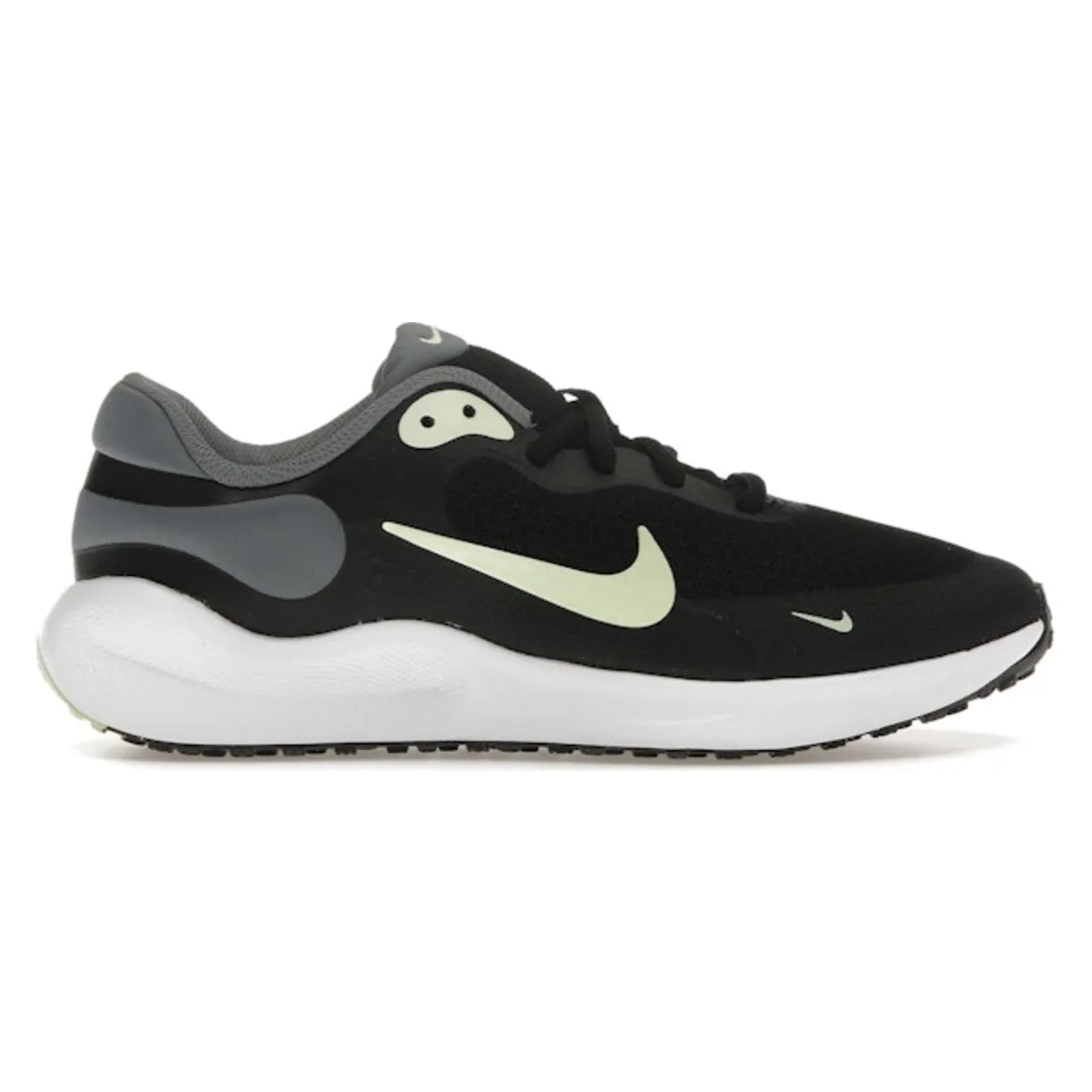 Nike Revolution 7 Black Smoke Grey White Barely Volt (GS)