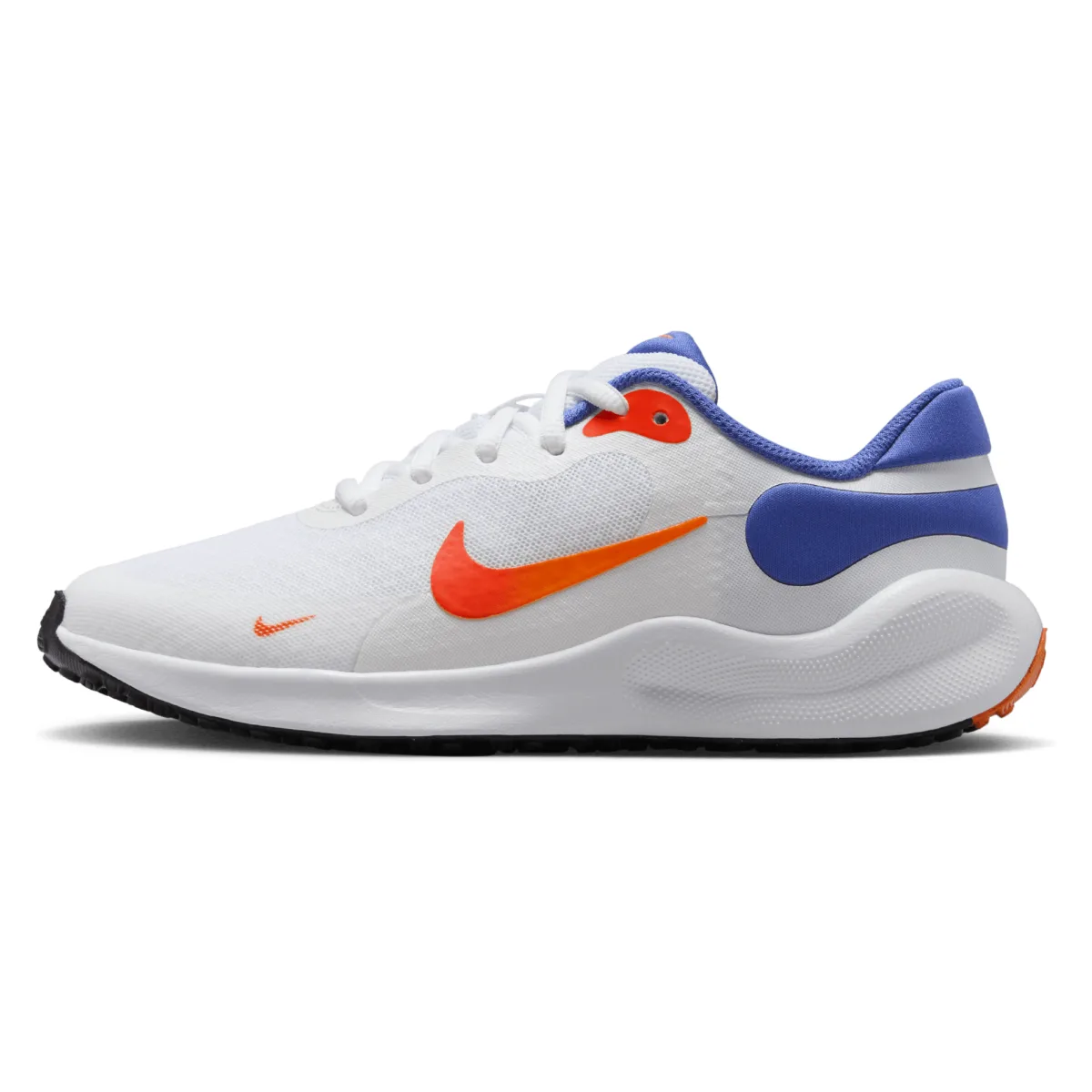 Nike Revolution 7 White Astronomy Blue Total Orange Team Orange (GS)