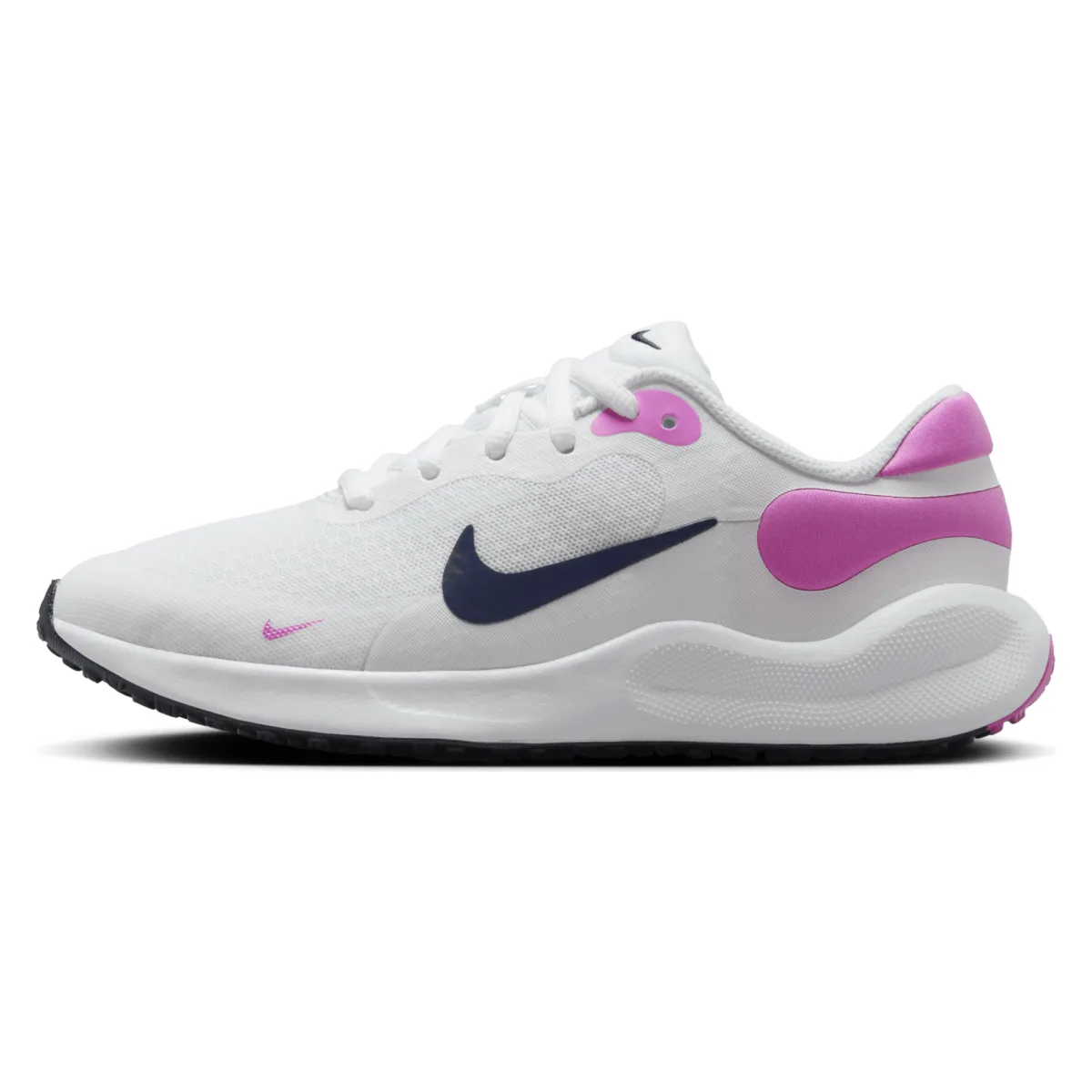 Nike Revolution 7 White Playful Pink Midnight Navy (GS)