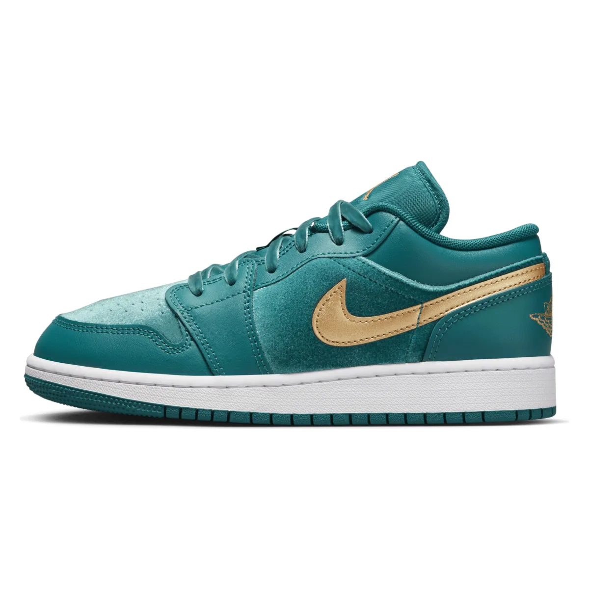 Air Jordan 1 Low SE Velvet GS "Geode Teal Velvet"
