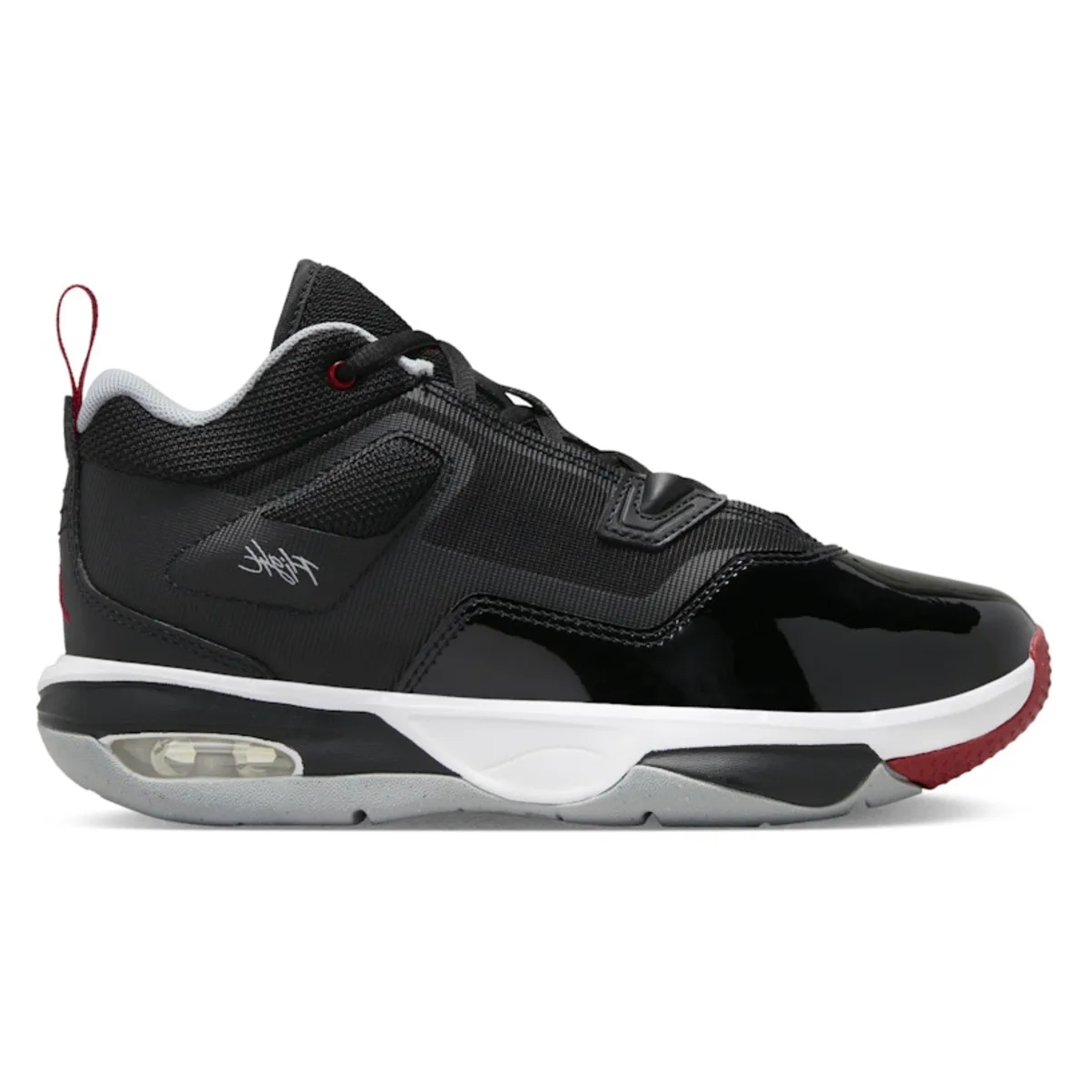 Jordan Stay Loyal 3 Black White Wolf Grey Varsity Red (GS)