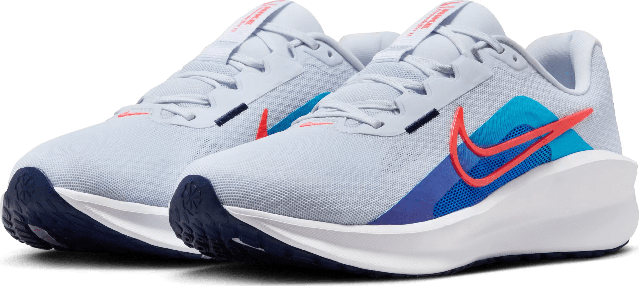 Nike Downshifter 13 Football Grey Deep Night Blue Lightning Bright Crimson