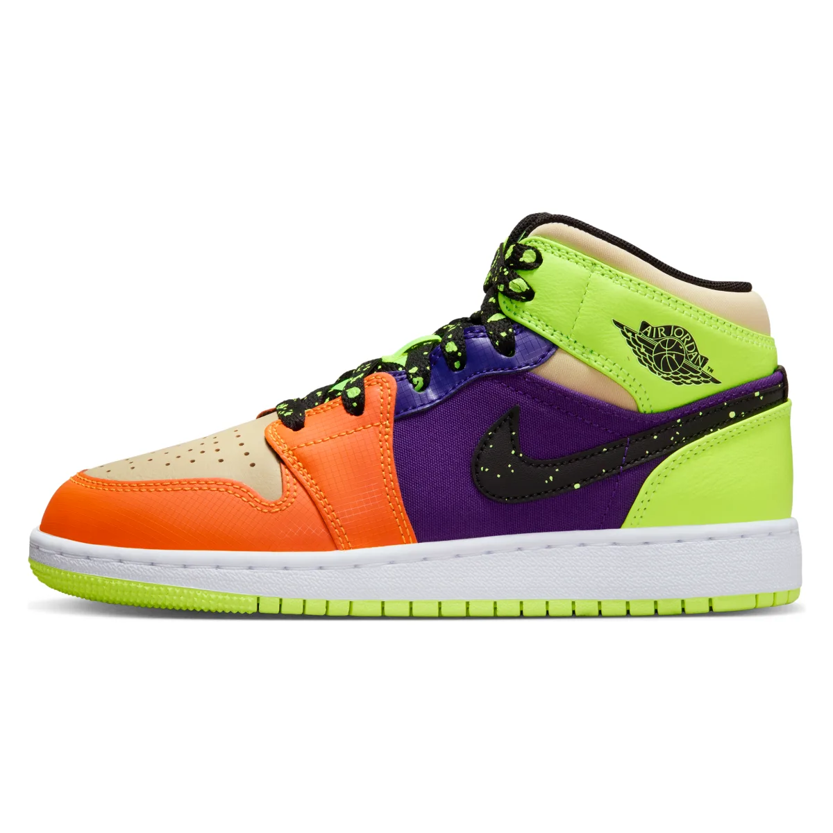 Air Jordan 1 Mid SE PS "Volt/Vivid Orange"