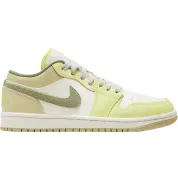 Air Jordan 1 Low Sail White Oil Green
