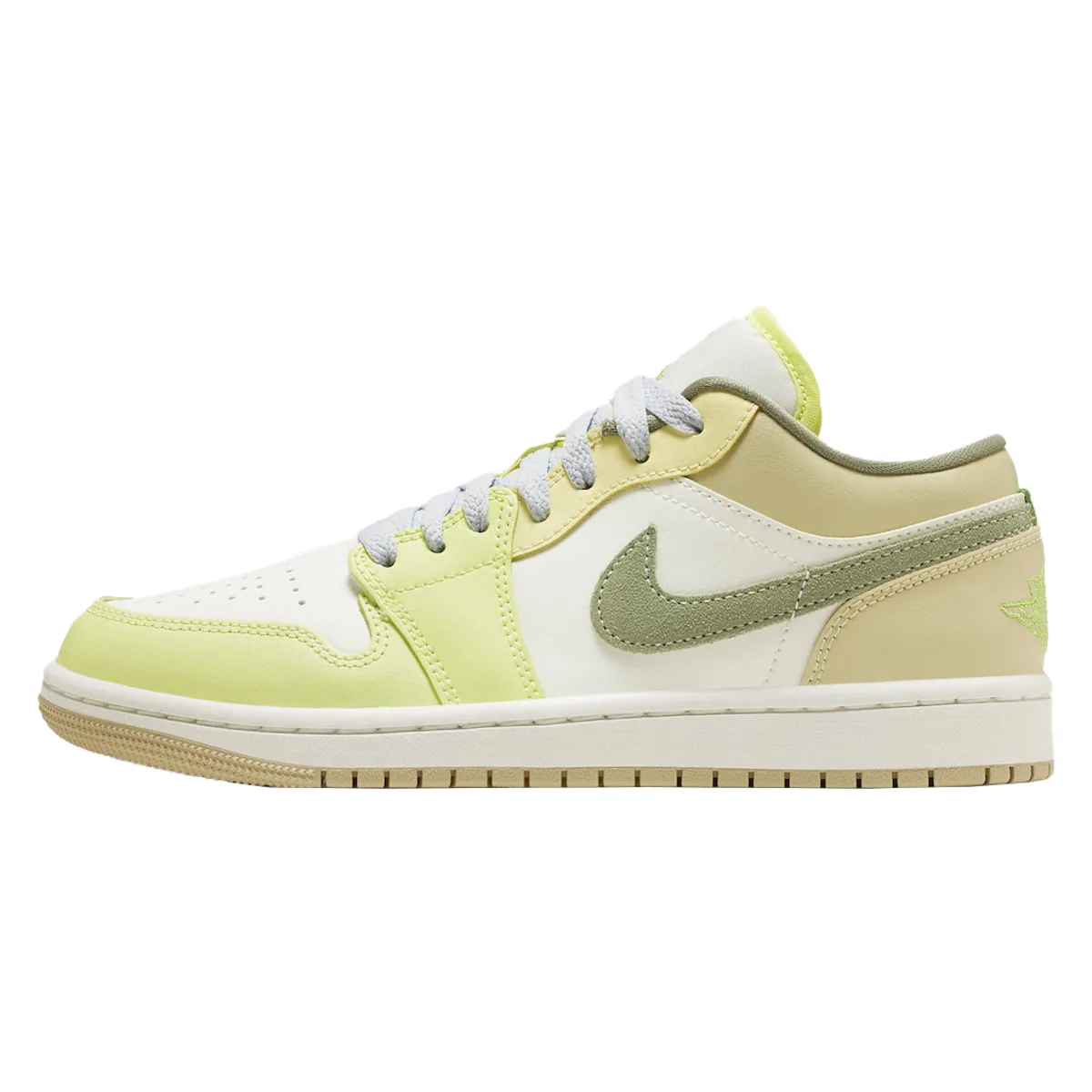 Air Jordan 1 Low Sail White Oil Green