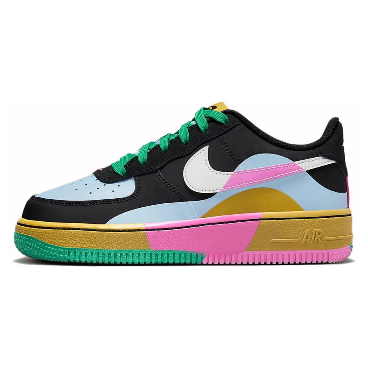 Nike Air Force 1 GS Multi Color Layers FJ3288 001 Sneaker Squad