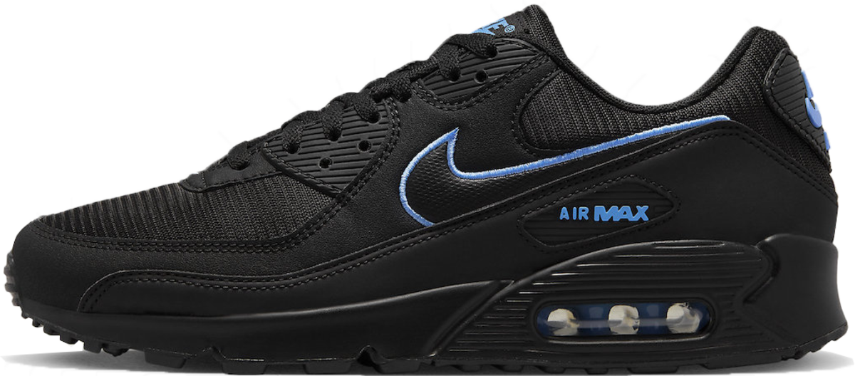 Nike Air Max 90 Black University Blue FJ4218 001 Sneaker Squad nike-air-max-90-black-university-blue-fj4218-001-sneaker-squad