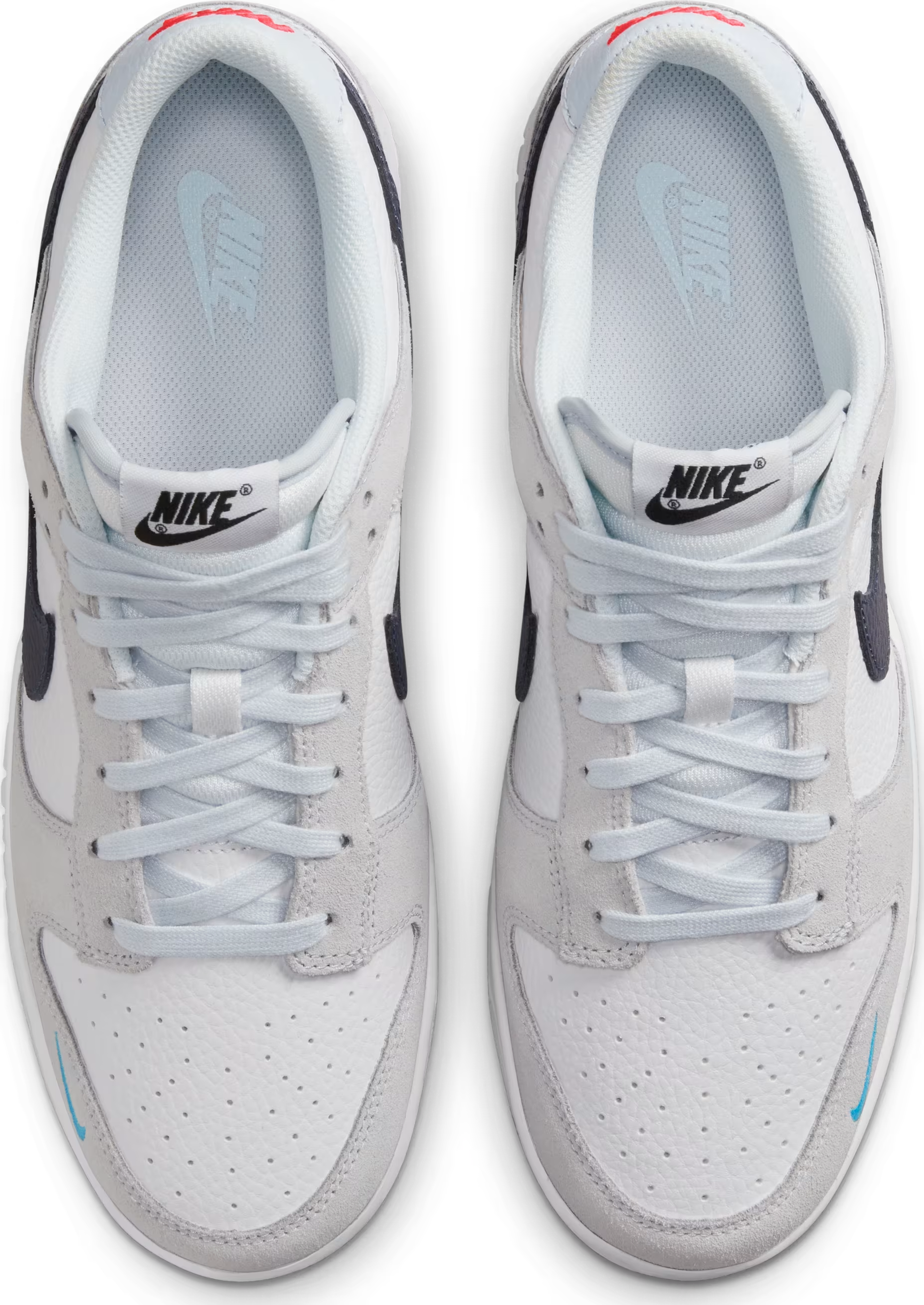 Nike Dunk Low Mini Swoosh "Grey Navy"