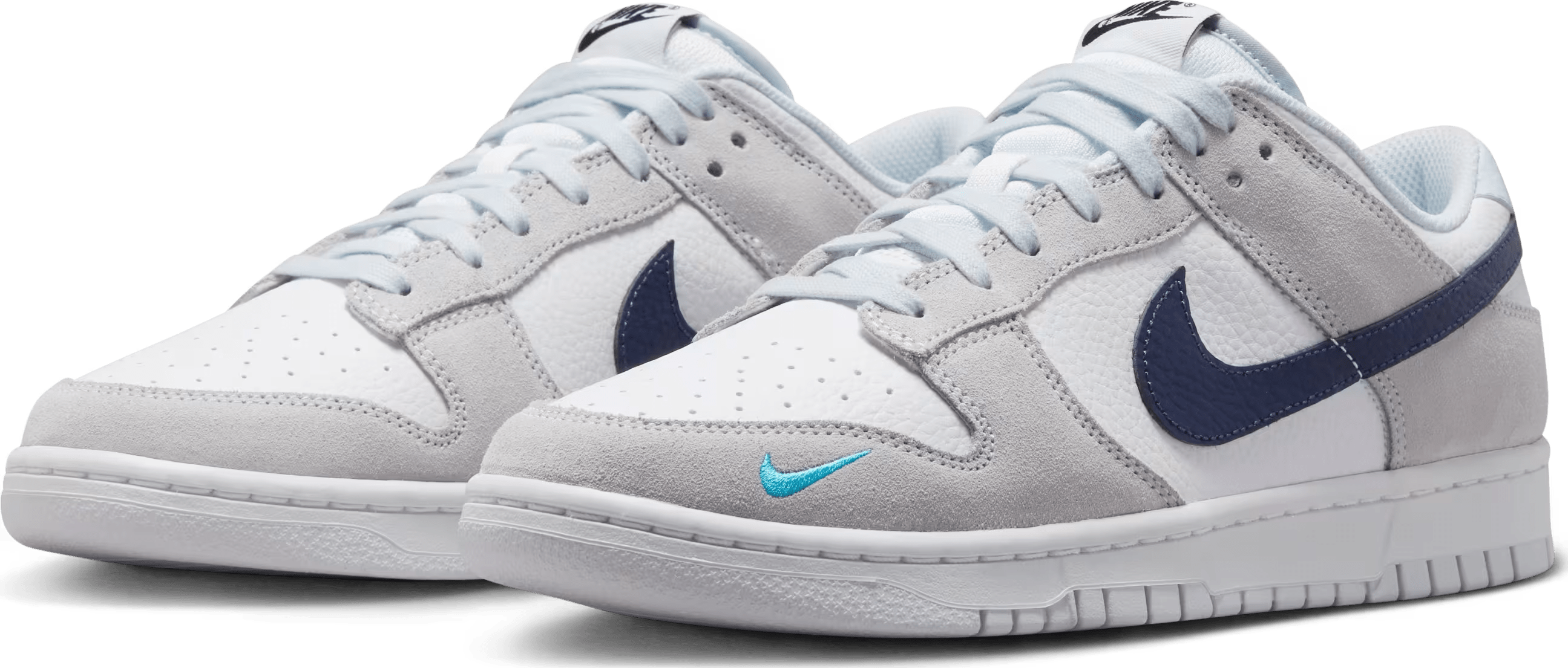 Nike Dunk Low Mini Swoosh "Grey Navy"