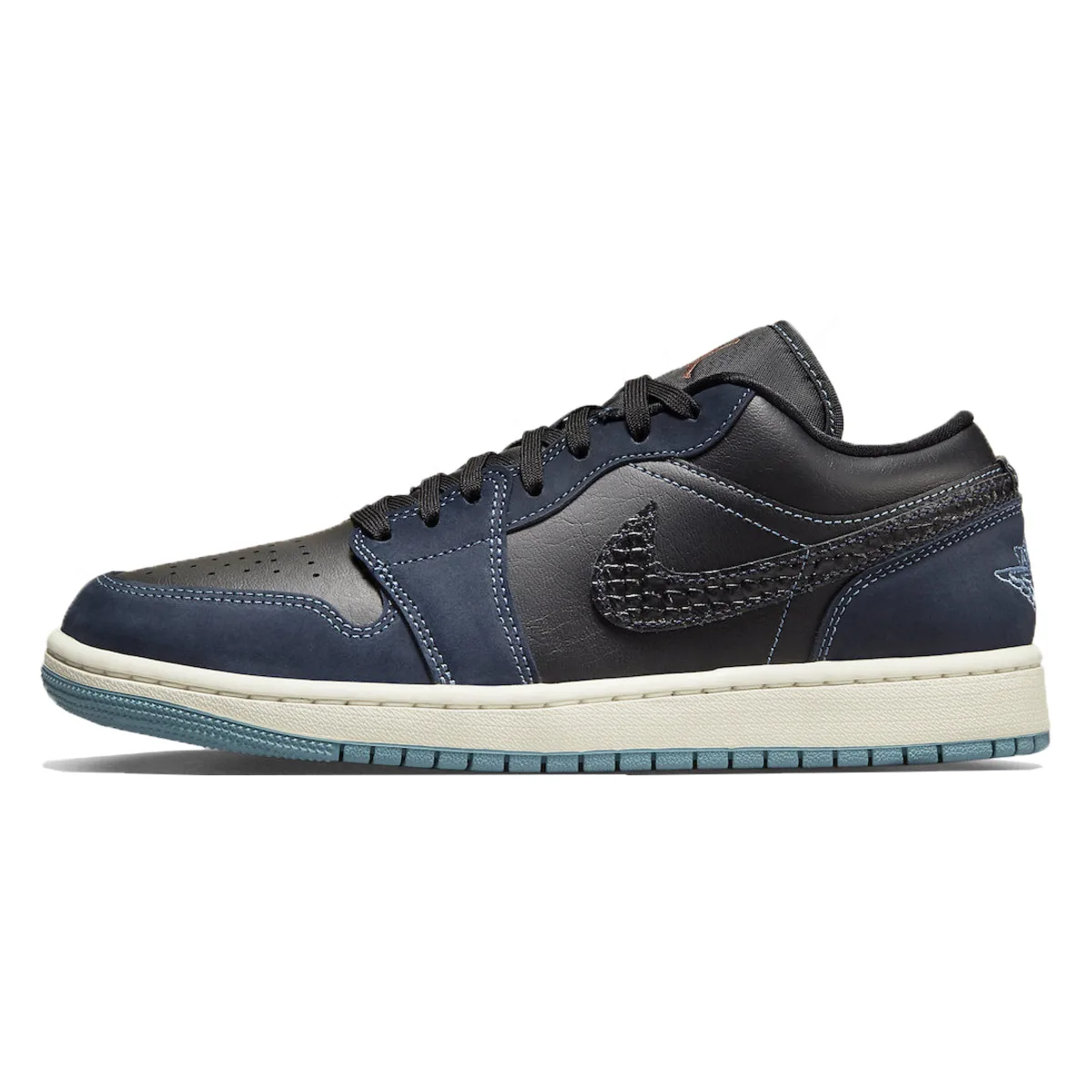 Air Jordan 1 Low SE "Black Dark Obsidian Snakeskin"