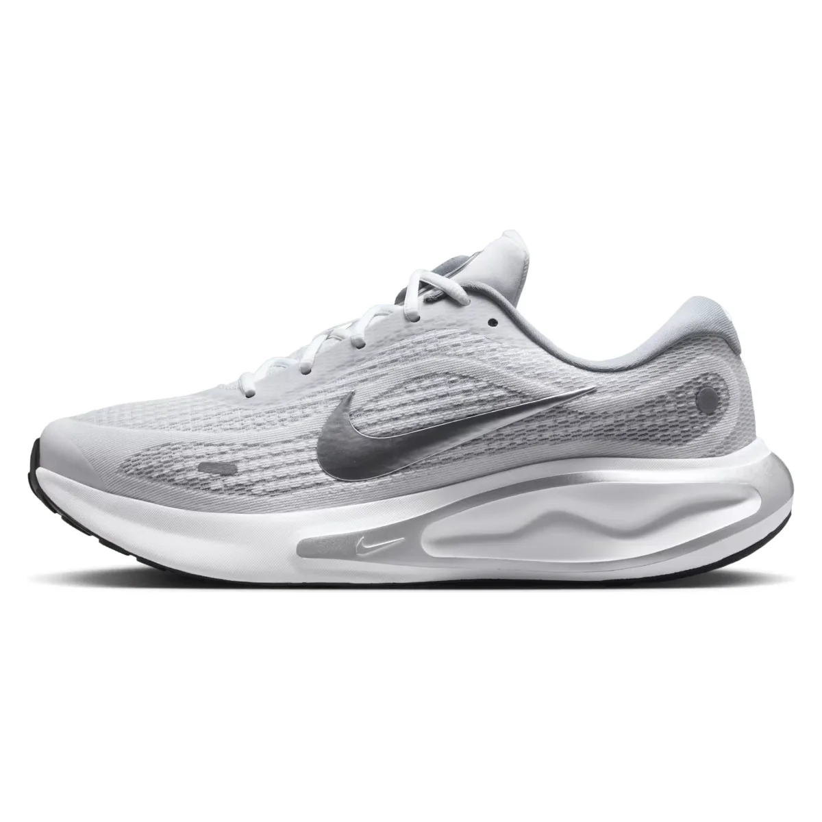 Nike Journey Run White Black Ashen Slate Metallic Silver