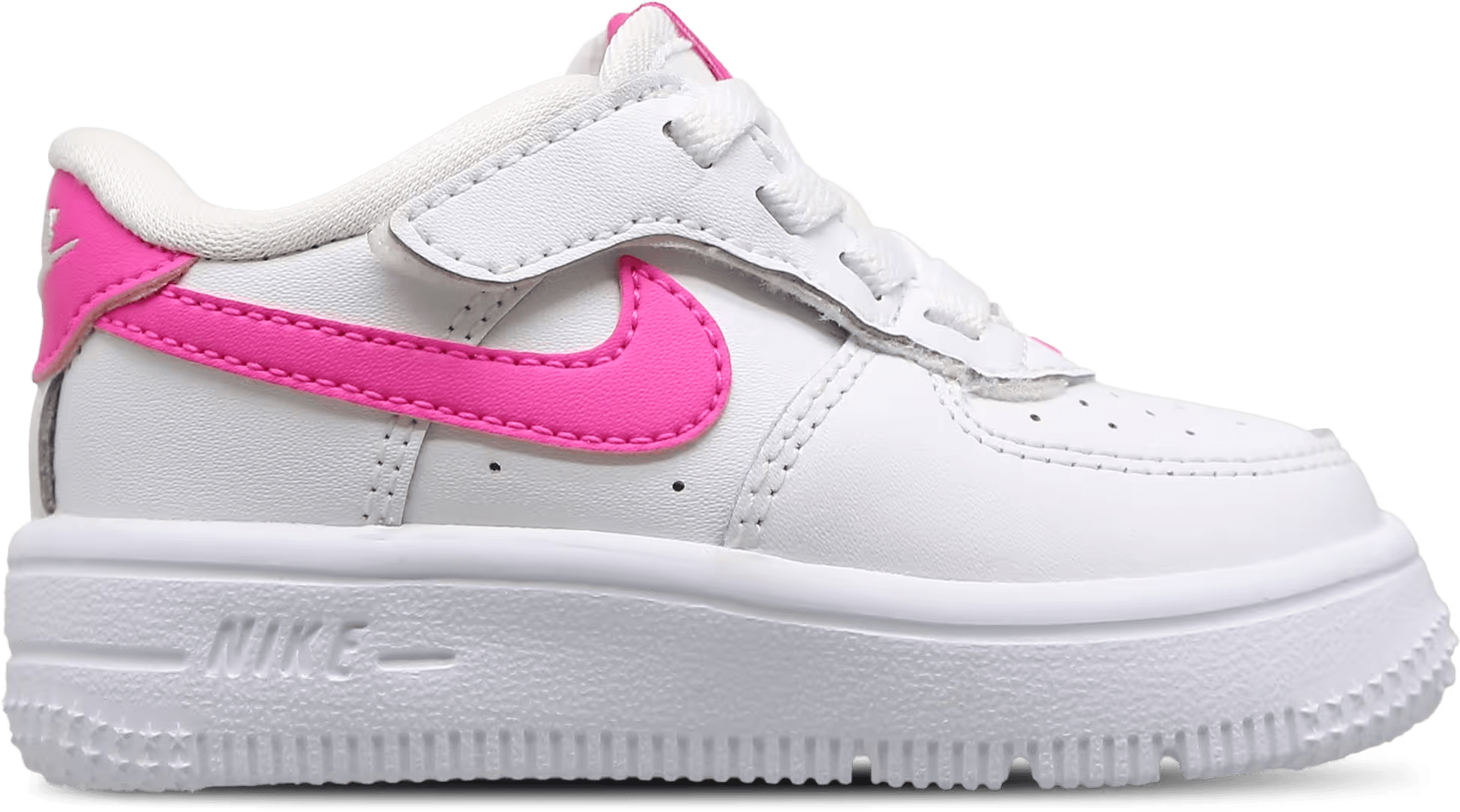 Nike Kids Air Force 1 Low TD "White Laser Fuchsia"
