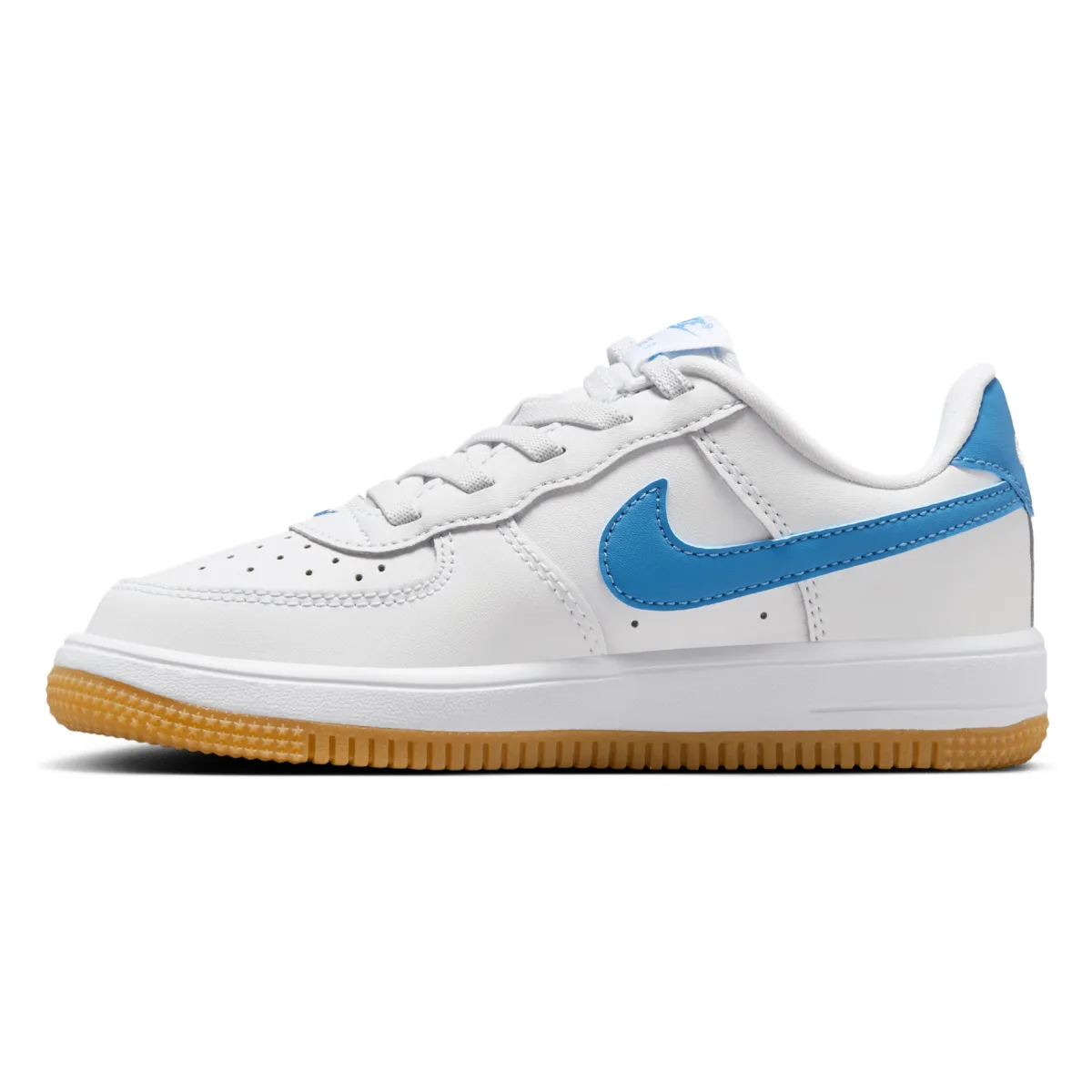 Nike Air Force 1 Low EasyOn White Gum Light Brown Blue Beyond (PS)