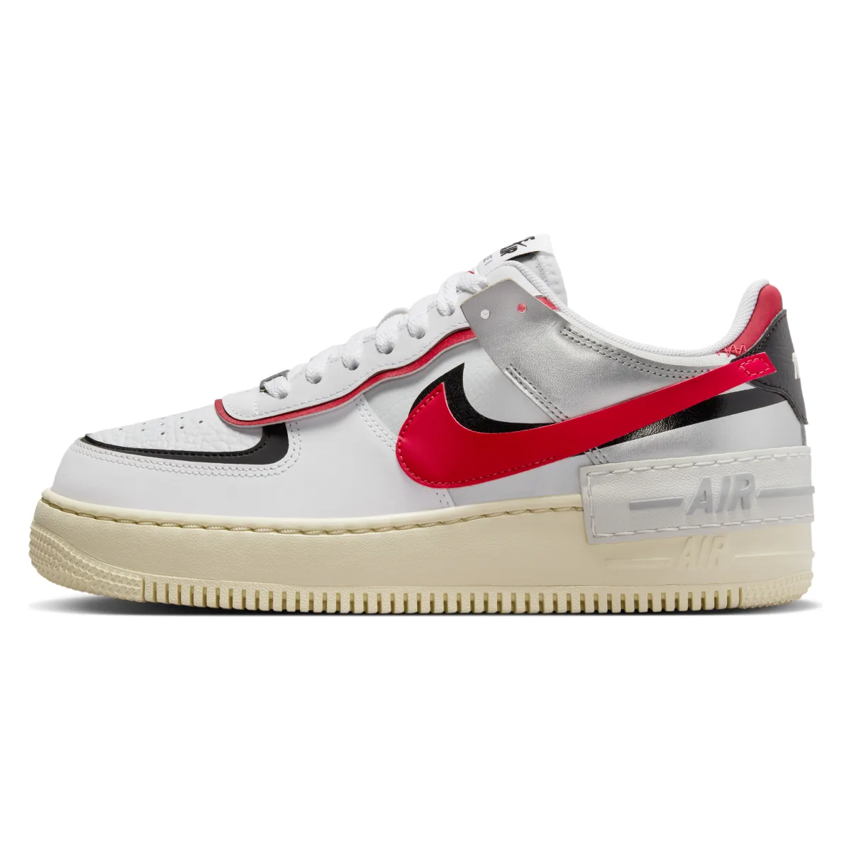 Nike Air Force 1 Shadow Wmns "Silver/Gym Red"