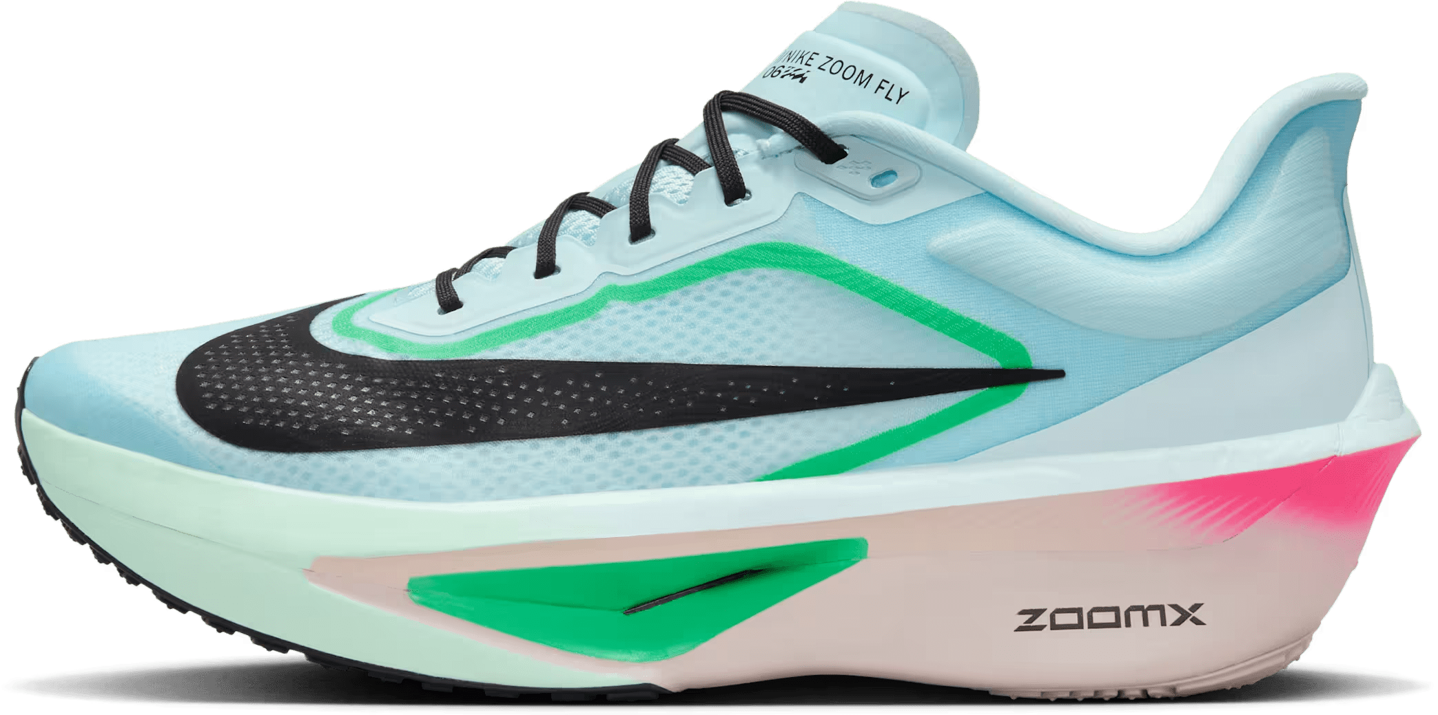 Nike Zoom Fly 6 Glacier Ice Hyper Pink Green Shock Black