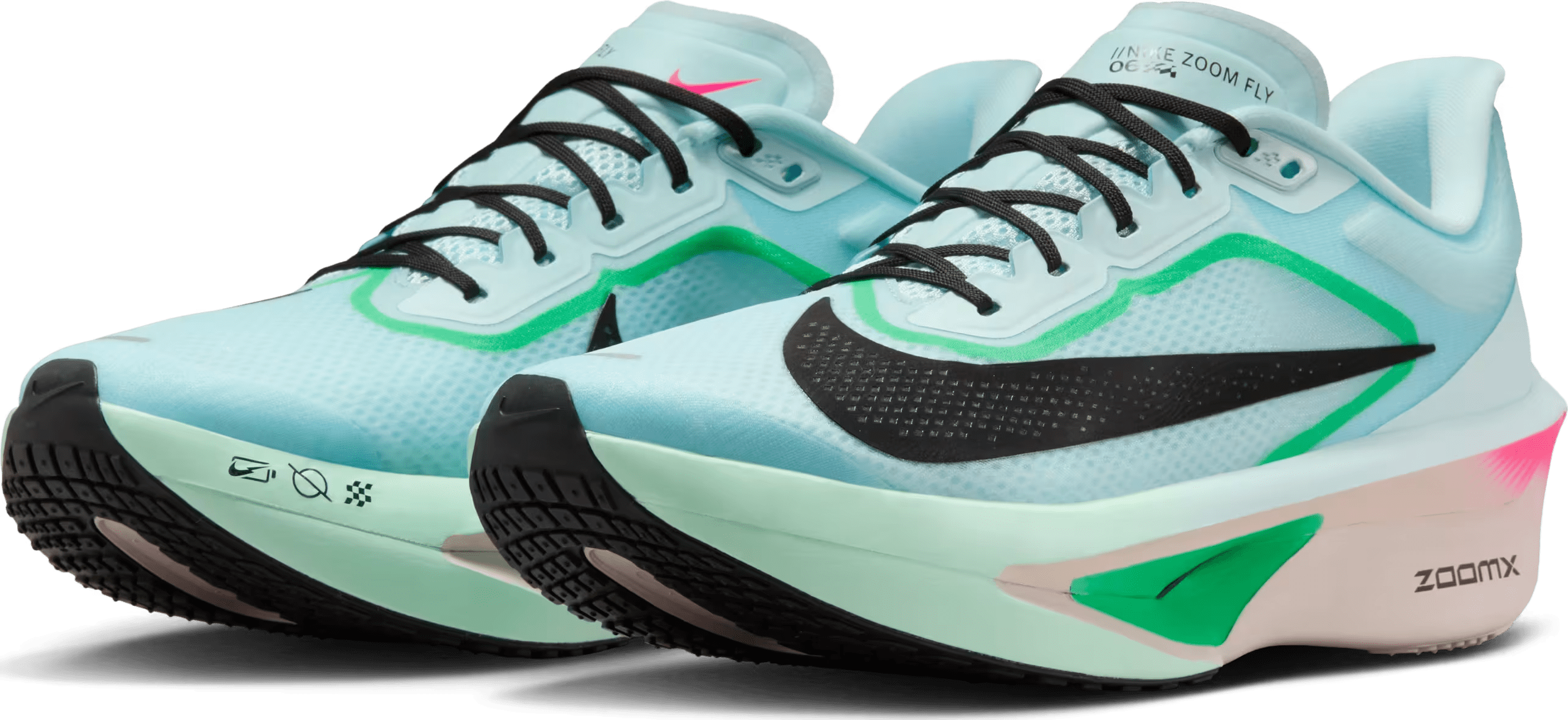 Nike Zoom Fly 6 Glacier Ice Hyper Pink Green Shock Black