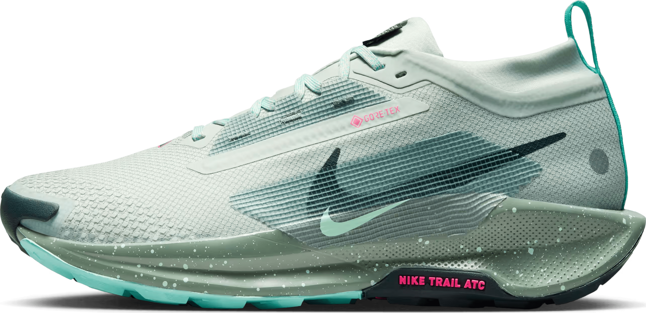 Nike React Pegasus Trail 5 Gore-Tex Light Silver Clay Green