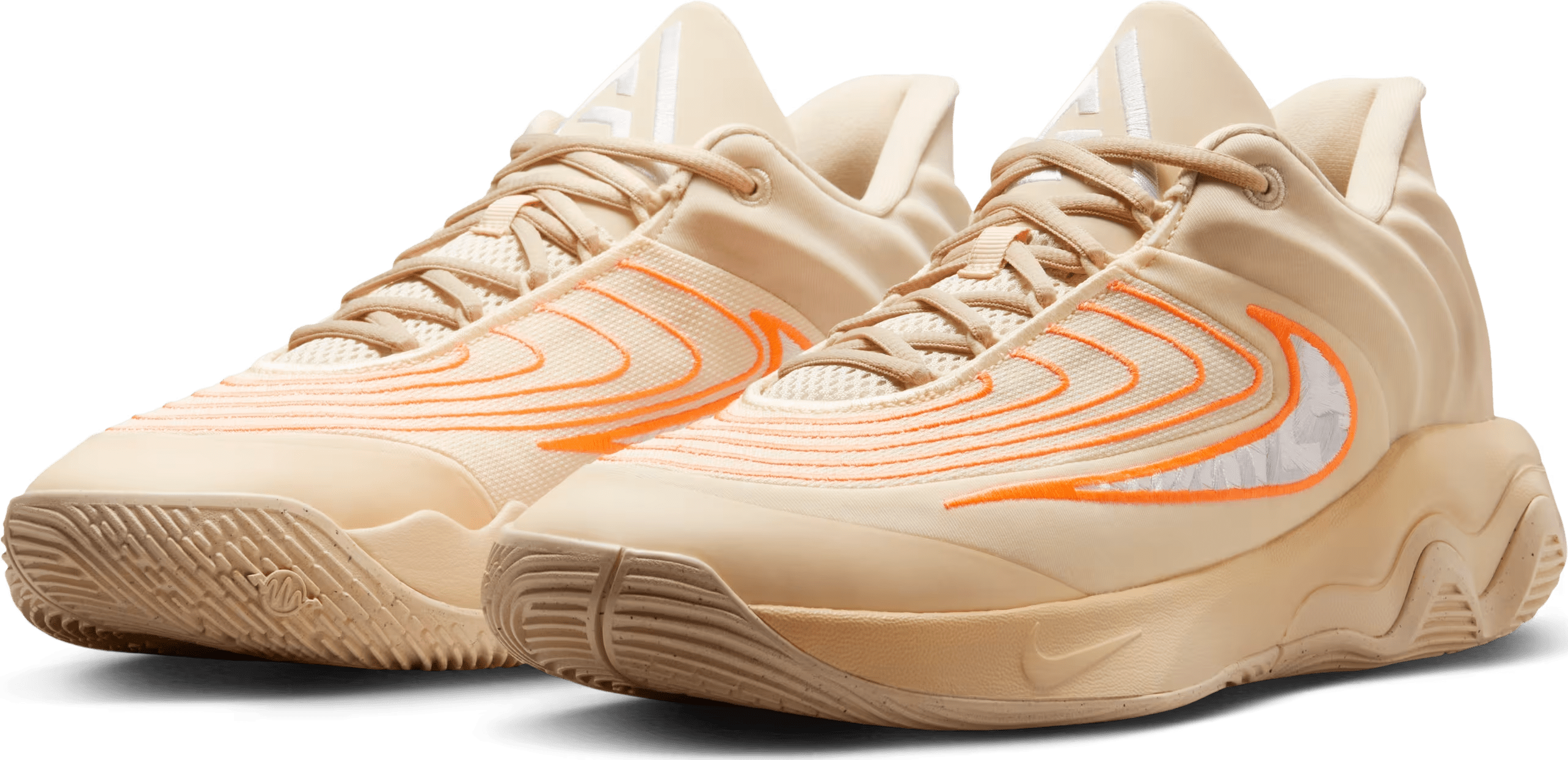 Nike Giannis Immortality 4 Light Khaki Alabaster Total Orange White