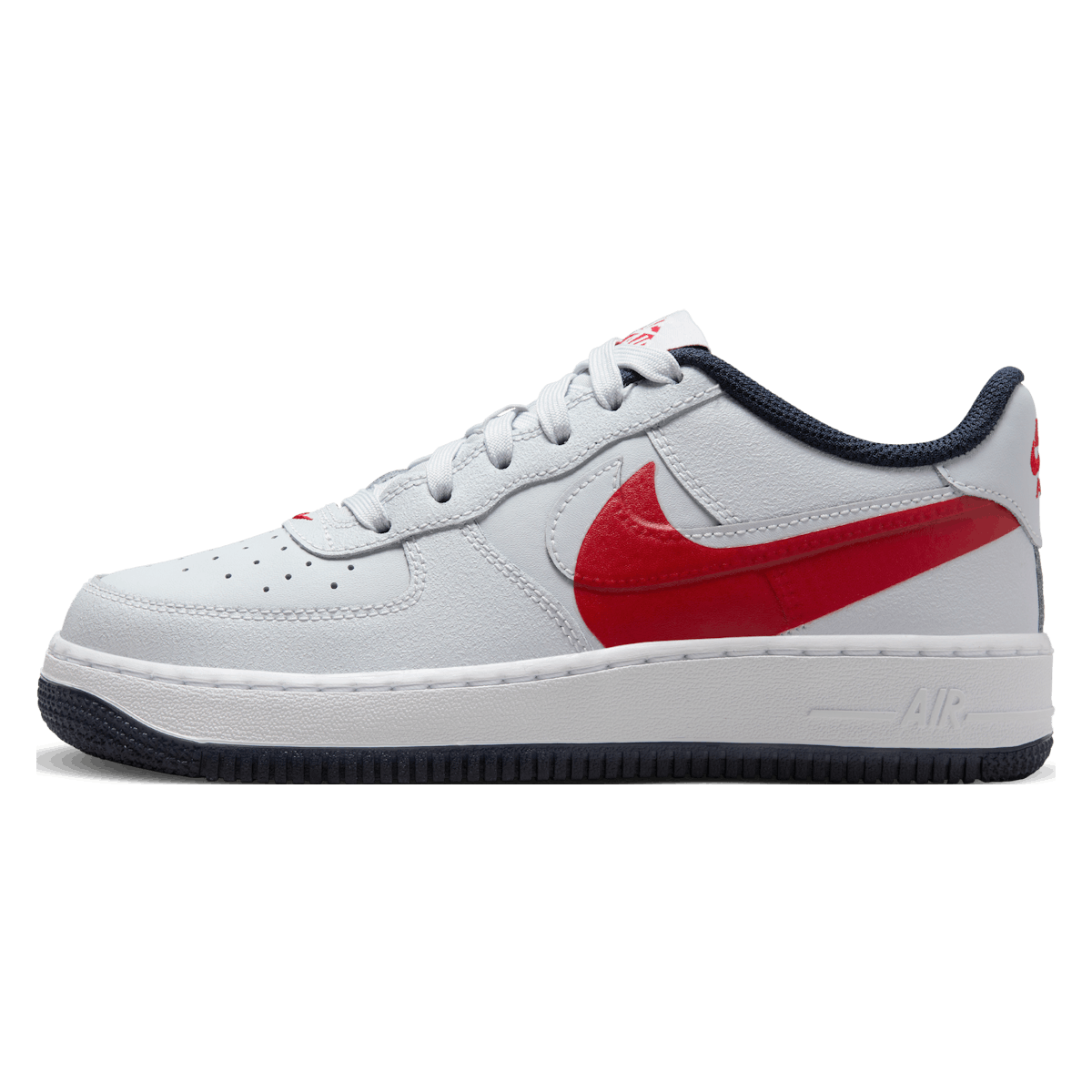 Nike Air Force 1 LV8 4 GS "Pure Platinum / University Red"
