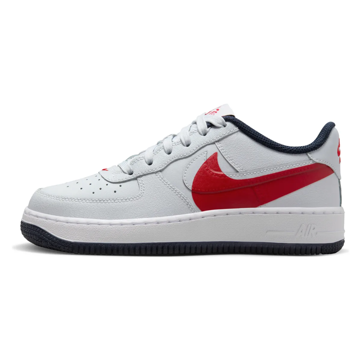 Nike Air Force 1 LV8 4 GS "Pure Platinum / University Red"