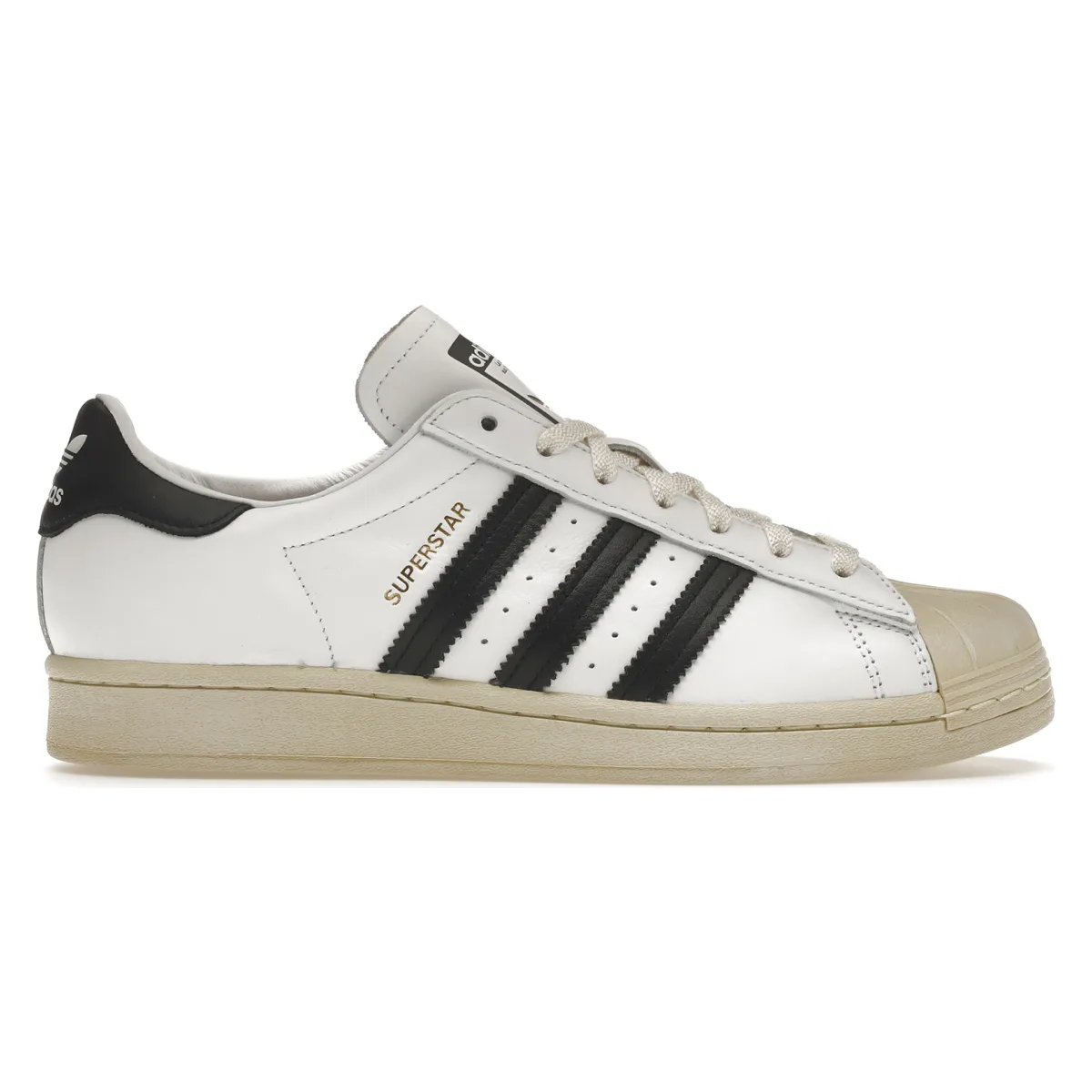adidas Superstar White Black Aged Sole