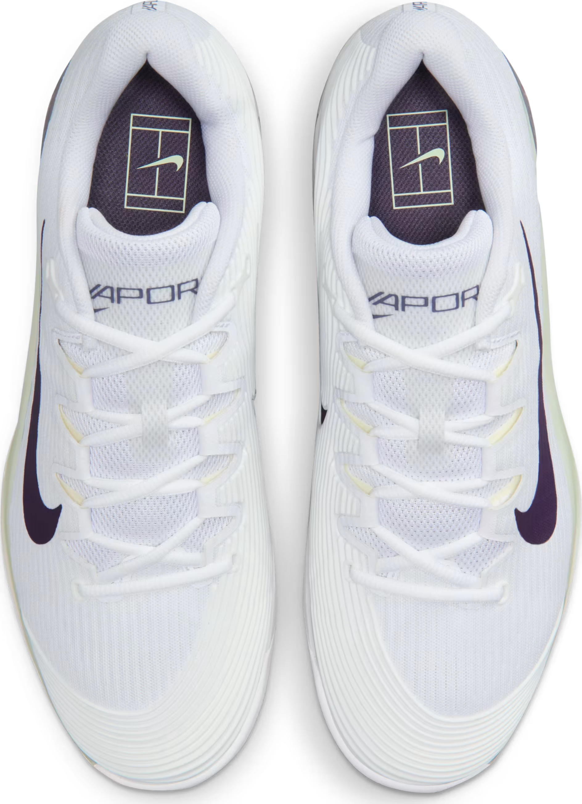 Nike Court Air Zoom Vapor 12 HC White Volt Dark Raisin