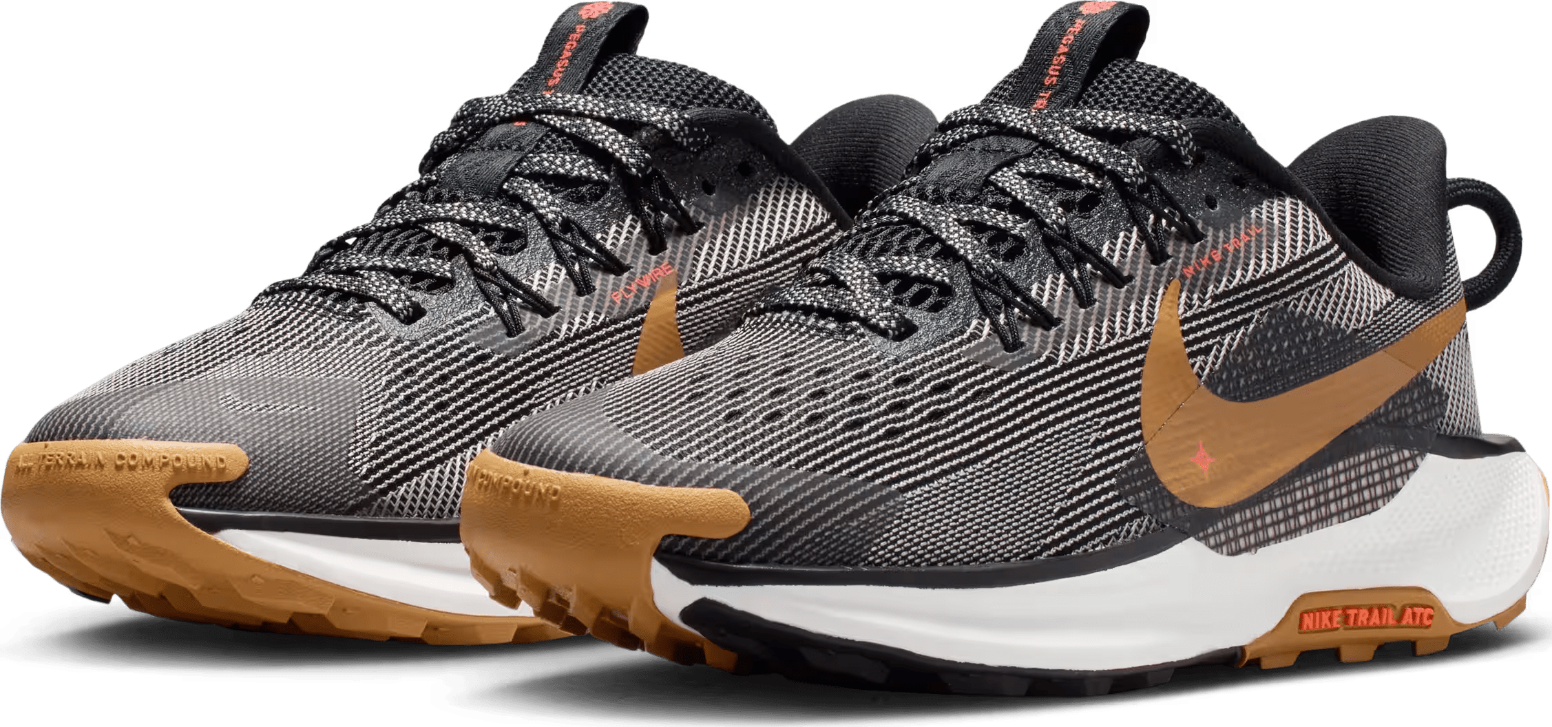 Nike React Pegasus Trail 5 Black Fir College Grey Desert Ochre (GS)