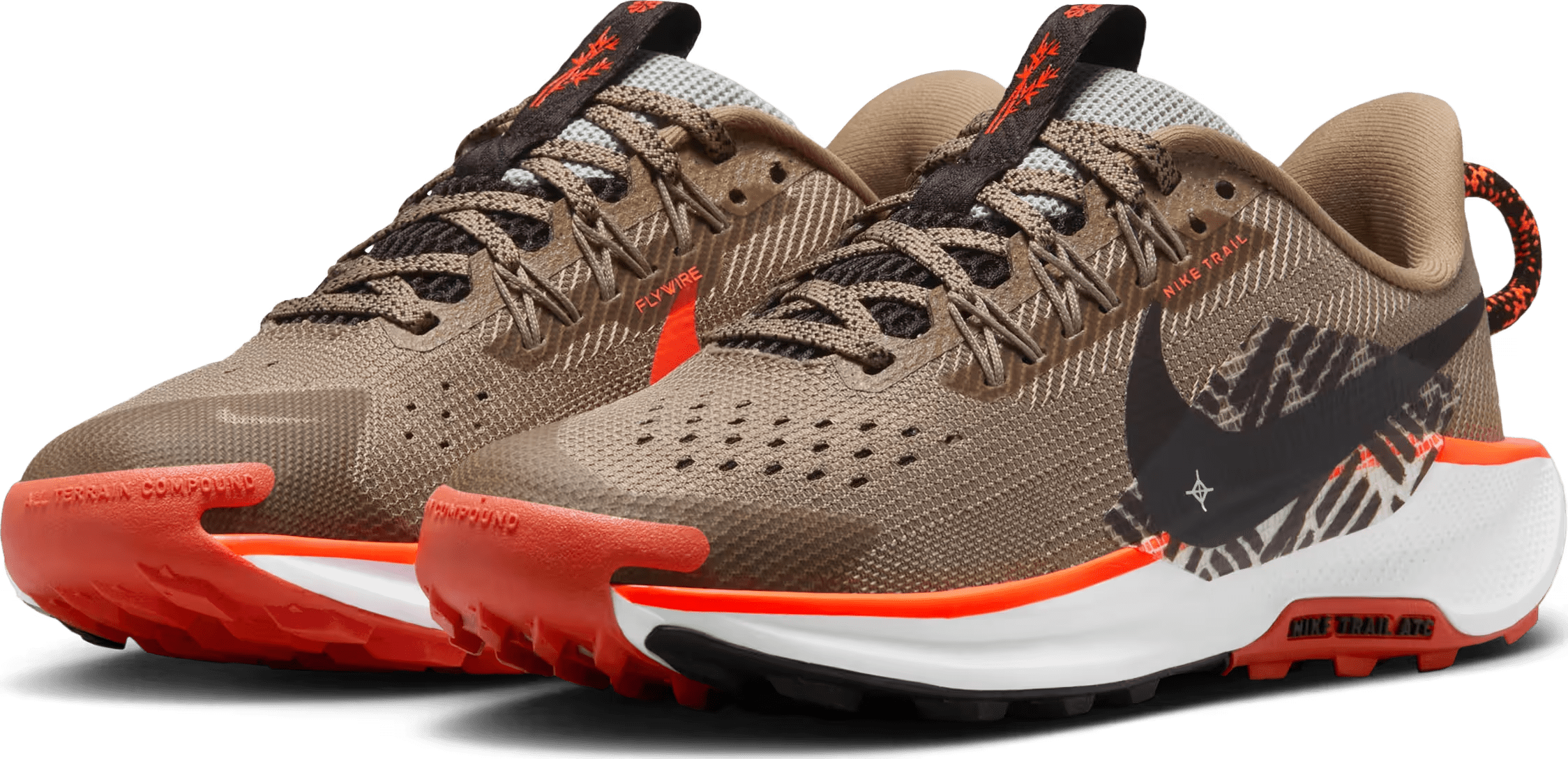 Nike Pegasus Trail 5 Khaki Hyper Crimson Vintage Coral Velvet Brown (GS)