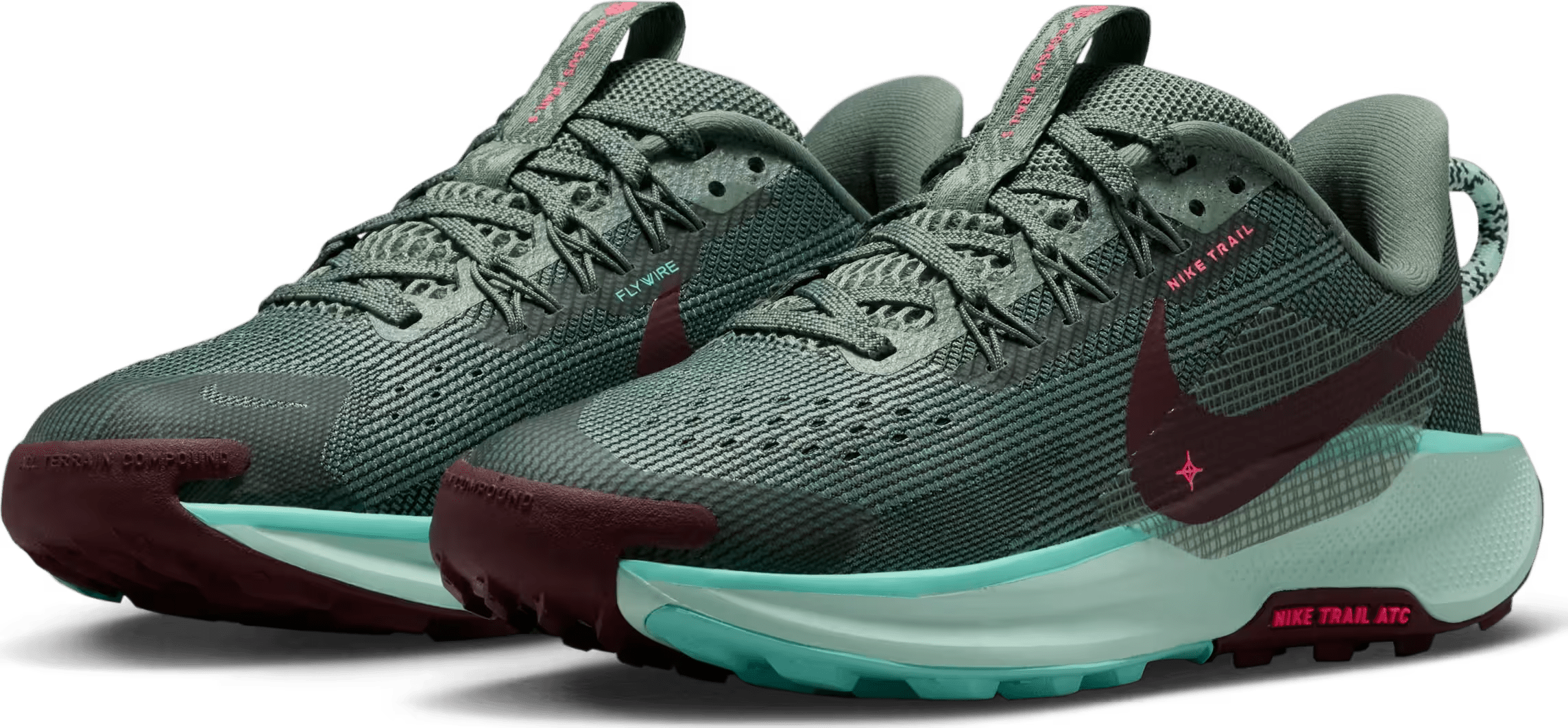 Nike React Pegasus Trail 5 Clay Green Seaweed Mint Foam (GS)