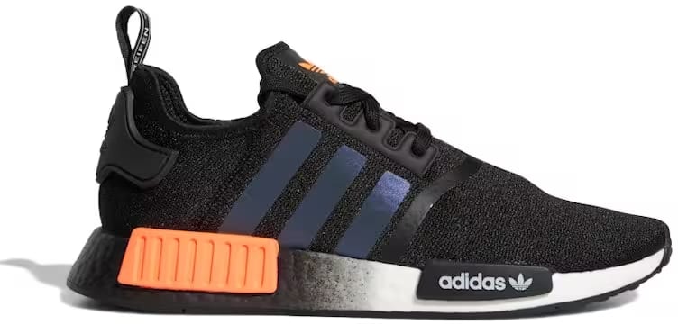 adidas NMD R1 Core Black Solar Orange Iridescent
