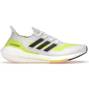 adidas Ultra Boost 21 White Solar Yellow
