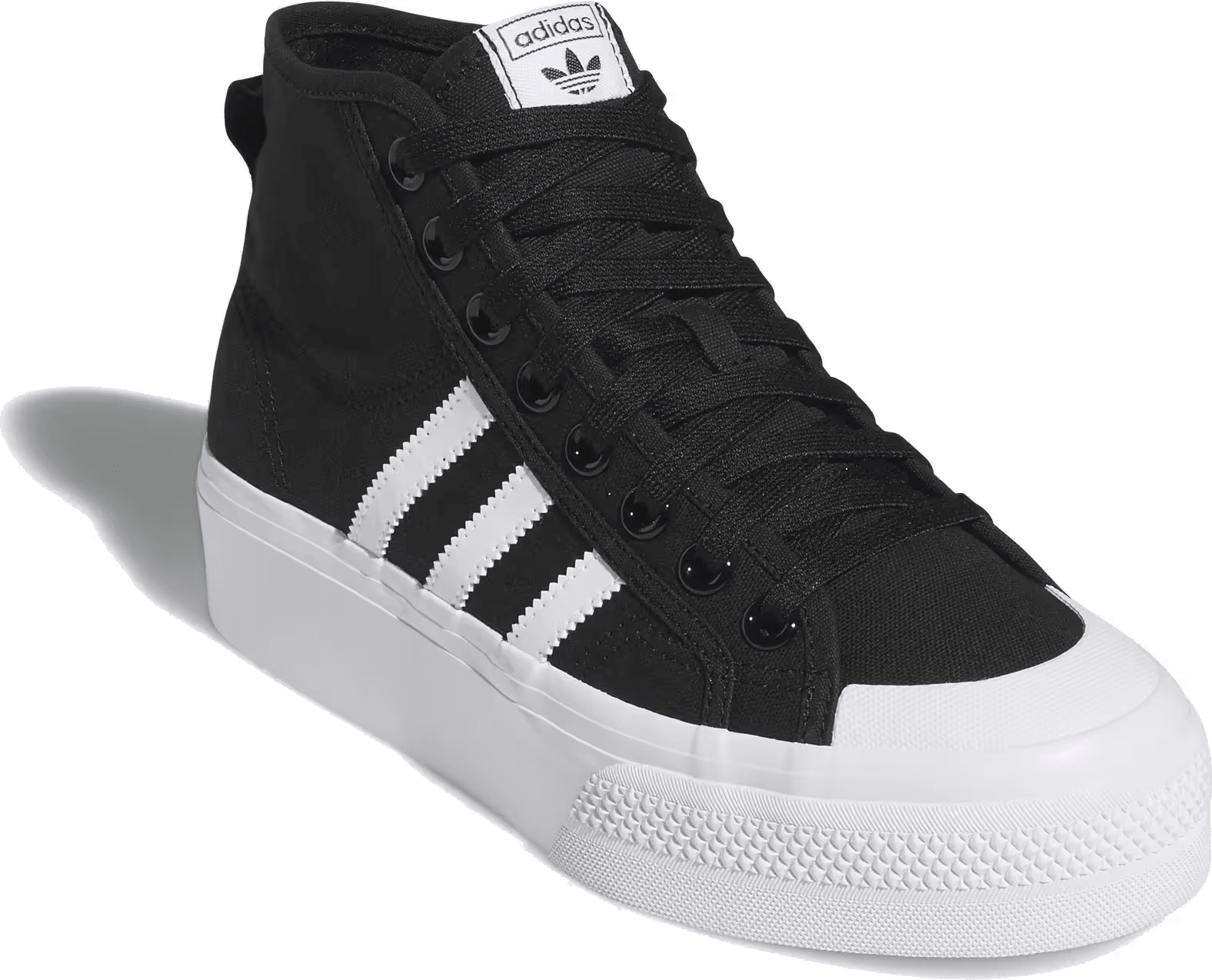 adidas Nizza Platform Mid Core Black White (Women's)