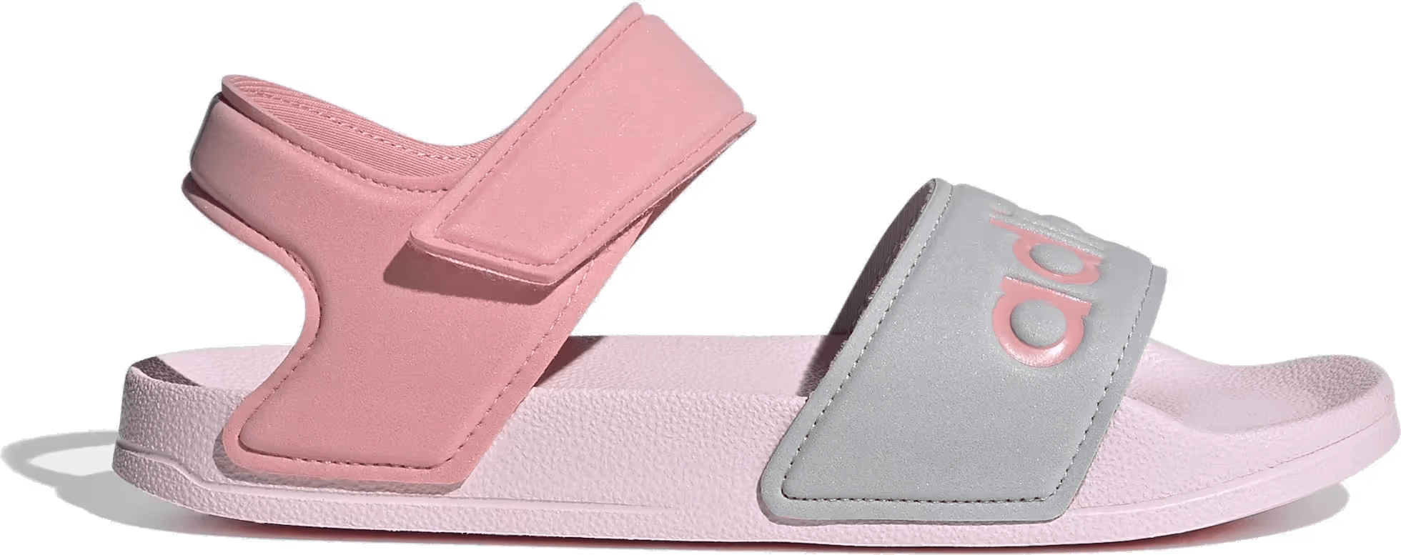 adidas Adilette Sandals Clear Pink Super Pop Silver Metallic (GS)