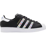 adidas Superstar Black Multi-Color Trefoil Stripes