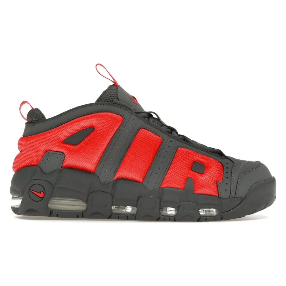 Nike Air More Uptempo Low Dark Grey Light Crimson