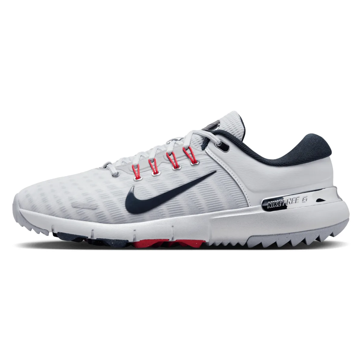 Nike Free Golf Pure Platinum Light Crimson Wolf Grey Armory Navy