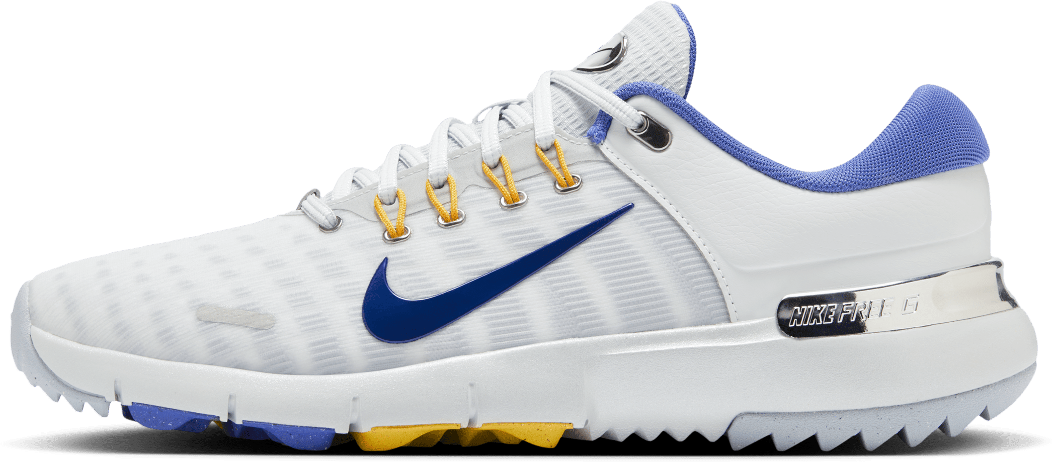 Nike Free Golf Pure Platinum University Gold Wolf Grey Astronomy Blue
